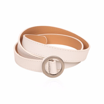 

Women Trendy Round Buckle Fine Concise Fashion And Leisure Canvas Belt