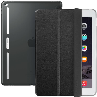 

ESR) Apple iPad Pro 12.9 inch case / shell light and thin anti-fall soft frame three fold stent dormant leather gloves Yue Yue color series of clear blue