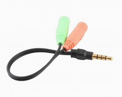

Huayuan Audio Stereo Plug Spliter 3.5mm 1 Male to 2 Female Adapter Cable headphones