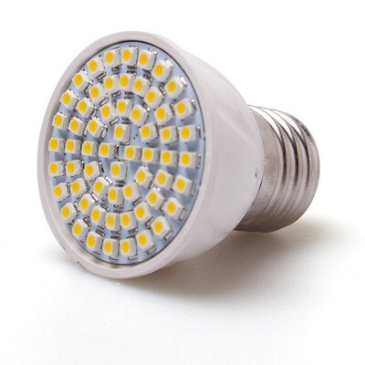 

MyMei хорошая Лампа E27 60SMD 3528 теплый белый ПВХ светодиодные лампочки лампы переменного тока 220V