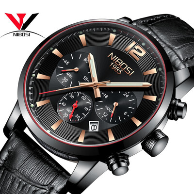 

NIBOSI Sport Watches for Men Waterproof Analog Quartz Mens Wristwatch Clock Man Montre Homme Big Men Watches Military Army Saat