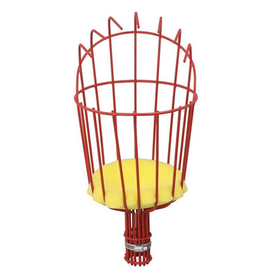 

UpperX Fruit Picker Basket Fresh Orange Apple Plum Pear Peach Etc for Broom Pole Stick Red
