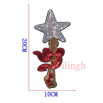 

twilingh Patches Sewing Iron-On Accessories Patchworks Magic Mirror Embroidered Sequined Patches For Clothing