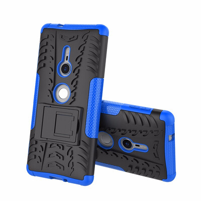 

Goowiiz Phone Case For Sony Xperia XZ2XZ2 Compact Armor Tire Texture Rugged Protection PCTPU Full Protection