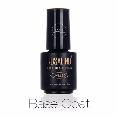 

ROSALIND 7ML Base&Top Gel Nail Polish Semi Permanent Tempered Top Rein Force Gel Rubber For Gel Varnishes Manicure Nail Art