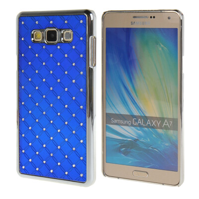 

MOONCASE Galsxy A7 Case Hard Luxury Chrome Rhinestone Bling Star Back Case Cover for Samsung Galsxy A7 Dark blue