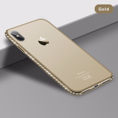 

Diamond Bling Transparent Phone Case Cover Soft TPU Clear Cover Case For iPhone 6 X 8 7 Plus 5 5s SE