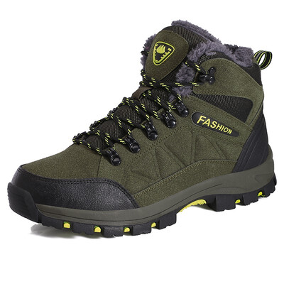 

Men Boots Winter With Fur 2018 Warm Snow Boots Men Winter Boots Work Shoes Men Footwear Fashion Rubber Ankle Shoes