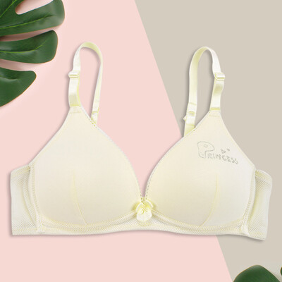 

Alice & Aurora Girl Bra High School Student No Steel Ring Underwear Cotton Girls Bra X6022 Yellow 80A