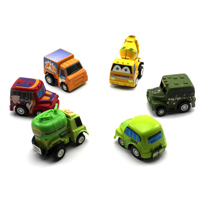 

Vanker 6Pcs/Set Mini Pull Back Model Car Kids Children Gift Educational Toy Car Random Color
