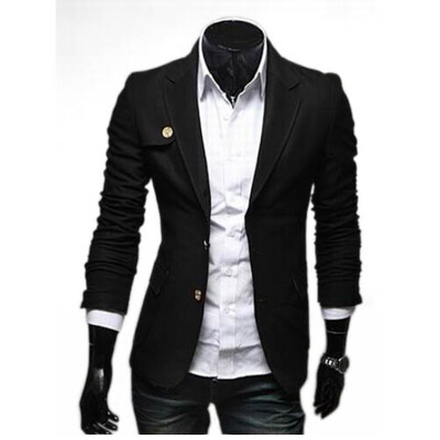 

Zogaa Fashion Slim Two Single-breasted Pure Color Mens Suit