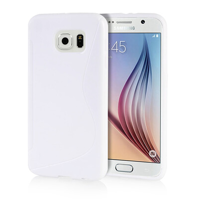 

MOONCASE S - Line Soft Flexible Silicone Gel TPU Skin Shell Back ЧЕХОЛ ДЛЯ Samsung Galaxy S6 White