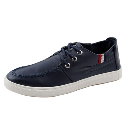 

Men casual Moccasin fashion boat shoes soft leather lace up sneaker Low loafer
