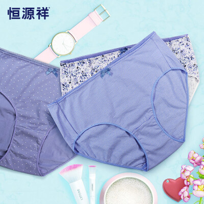 

Hengyuanxiang womens underwear cotton comfortable printing cute casual sports breathable briefs 3 pieces 2 16085