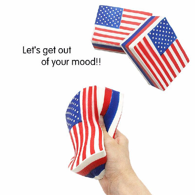 

Funny Slow Rising American Flag Squishies Toys Scented Squeeze Toys for Collection Stress Relief Gift for Adults And Kids
