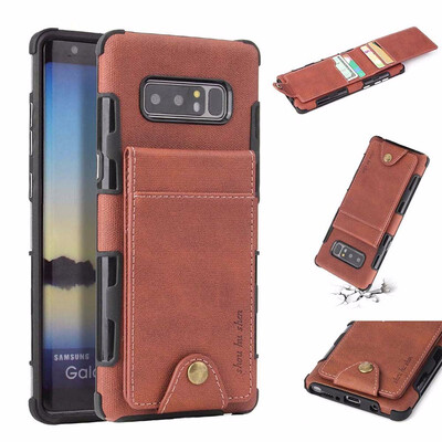 

SHS Phone Case For Samsung Galaxy S8S8 PlusNote 8 Fashion Linen Clasp Card slot Multifunctional Wallet Full Cover