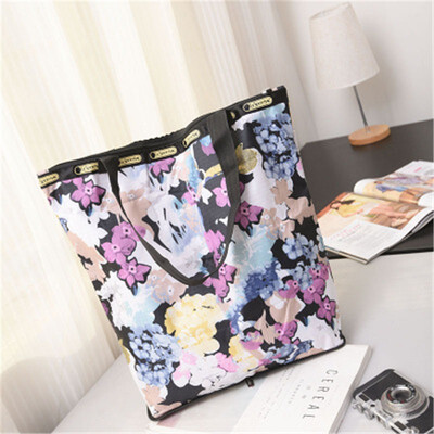 

ZHANAO new womens bag canvas shoulder bag Europe&large capacity shopping bag folding shoulder bag