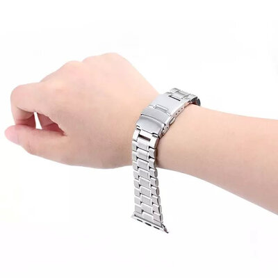 

iVAPO Apple ремешок для часов 38mm 42mm производство нержавеющей стали Solid Stainless Steel Metal Apple Watch Strap Unique Polishing Process 5 подряд