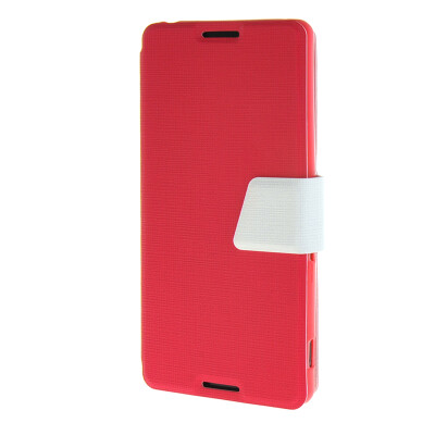 

MOONCASE Xperia Z4 , Leather Flip Bracket Back Case Cover for Sony Xperia Z4 Hot pink White