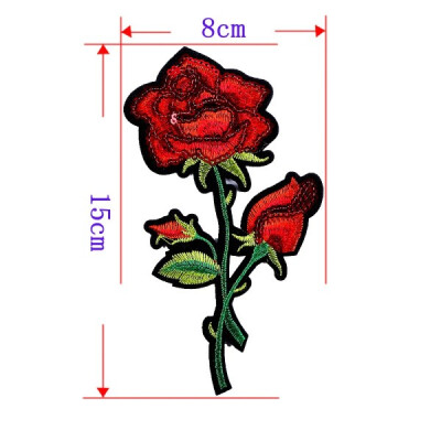 

1 pcslot Embroidered Patches Big Pink Flowers Sequin Patch Iron On Fabric Badge Sew On Clothes Appliques DIY Wedding Stickers