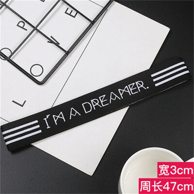 

Sport Yoga Elastic Hair Bands For Adult And Kids Alphabet Letter Headbands Girls Hair Accessories 2018 Hot Sale