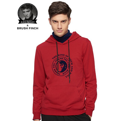 

Brush Finch Mens Pullover Crew Neck Fashion Wild with Long-Sleeved T-Shirt