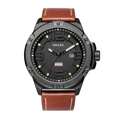 

2018 Watch Outdoor Sports Quartz Watch Waterproof Calendar Leather Multi Function Mens Watch
