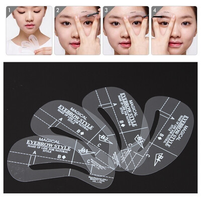 

Magical Eyebrow Style 4pcs Japan 1 Set 3 Styles Stencil Templates