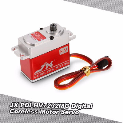 

JX PDI-HV7232MG 6V-84V 009sec60° Digital Coreless Motor Servo 315kg Torque Aluminums Case for 110 18 RC CarHHK Big Airplane