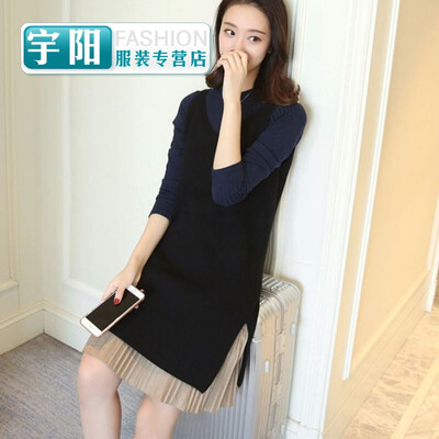 

Spring womens knit early spring&autumn two-piece suit base skirt spring 2017 new