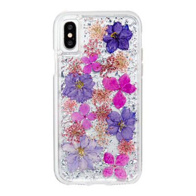 

CASE-MATE Apple iPhone X10 Gold Foil Dry Petal Mobile Shell Cover Transparent Fashion Female Pink