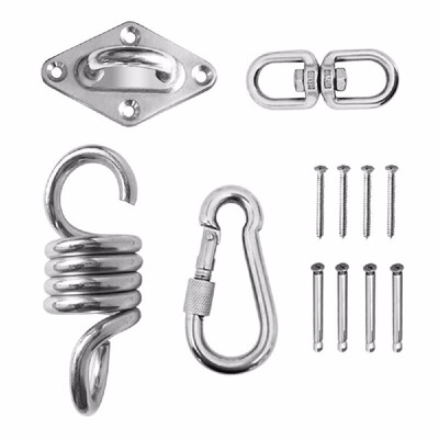 

Hammock Chair Hanging Accessories Kit 660LB Capacity Hammock Spring Swivel Hook&Ceiling Hammock Mount