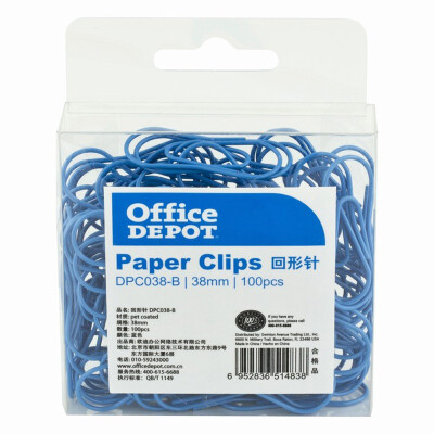 

Office Depot paper clip / paper handle 38mm yellow green 100 / box DPC038-Y