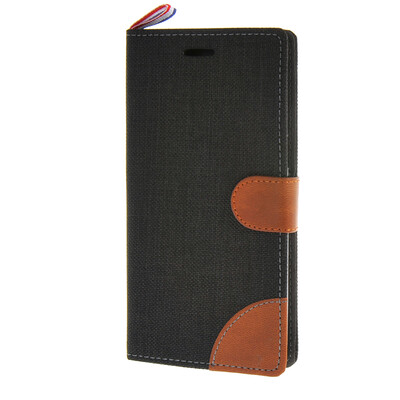 

MOONCASE Denim Style Flip Wallet Card Pouch Bracket Back чехол для Cover Samsung Galaxy Grand Prime G5308W чёрный