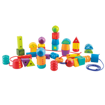 

Germany Hape Beaded Building Blocks Intelligence Puzzle Blocks Toy