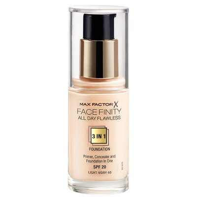 

Honey thread Max Factor three in one sunscreen liquid foundation 40 30ml ivory white SPF20 renamed three in one long time no time liquid foundation