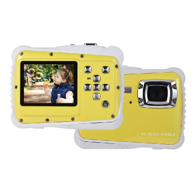 

Compact Size 720P HD Digital Camera Camcorder 5MP CMOS Sensor 20" LCD Screen 3 Meters Waterproof with Built-in Microphone for Kid