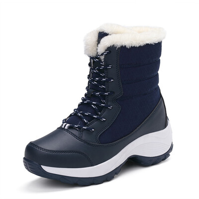 

Women boots non-slip waterproof winter ankle snow boots women platform winter shoes with thick fur botas mujer
