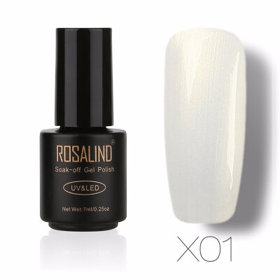 

ROSALIND 7ml Pearl UV Nail Gel Polish Pure Color UV Gel Polish Soak Off Semi Vernis Permanent gel lacquer