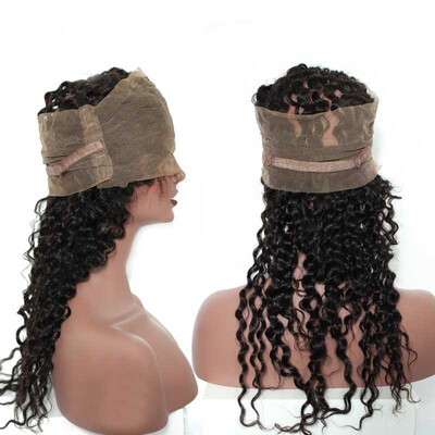 

CARA 360 Lace Frontal Brazilian Deep Wave Human Hair Free Part Pre-plucked Closure Swiss Lace Frontal With Baby Hair 10-20inch