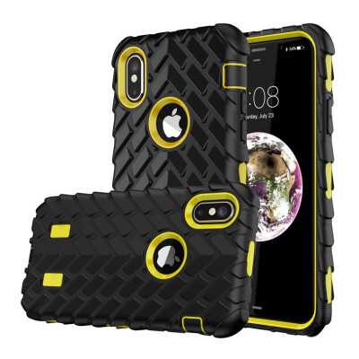 

Iphone X three-in-one tire pattern robot phone case Apple X all-inclusive silicone shatter-resistant cover