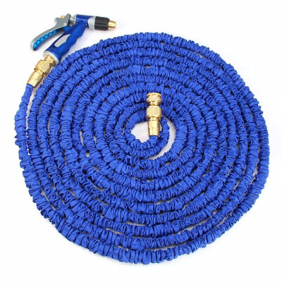 

100FT Expandable Retractable Garden Hose Water Pipe with Copper Spray Gun