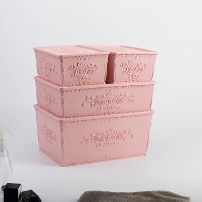 

Youmu carved storage box four sets of underwear clothes collection cosmetics covered baina box four sets of toys clothing storage consolidation box