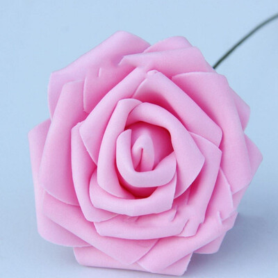 

5 Heads 8CM Artificial Rose PE Foam Flowers Dly Bride Bouquet Wreaths Wedding Home Decorative Charming Flowers