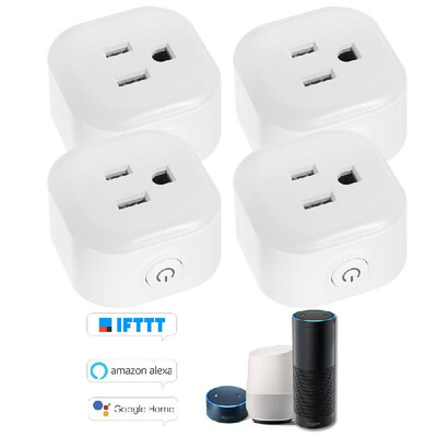 

Mini Wifi Smart Socket with Energy Monitoring Function Bulgy OnOff Button Smart alex-a Outlet Support APP Remote Control Timing F