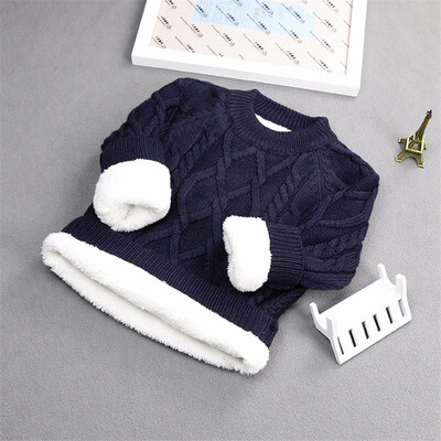 

Autumn&winter new children knitting round collar baby sweater pure color turtleneck sweater children wear a thick childrens s