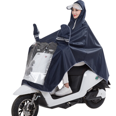 

Yuhang YUHANG outdoor riding adult electric battery motorcycle raincoat men&women single poncho big hat 3XL