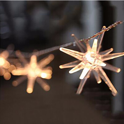 

Explosion ball battery box light string transparent plastic thorn ball shape lights Christmas lights
