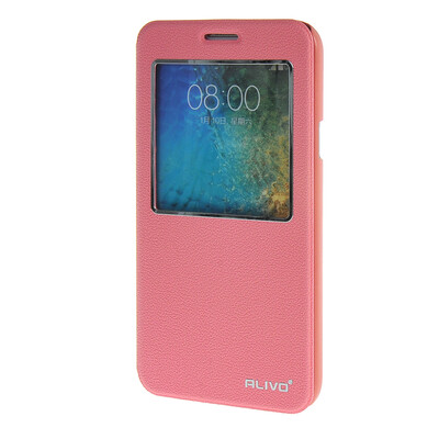 

MOONCASE Samsung Galaxy E7 E700 чехол Slim Window View Design Flip Leather Bracket Back чехол Cover Pink