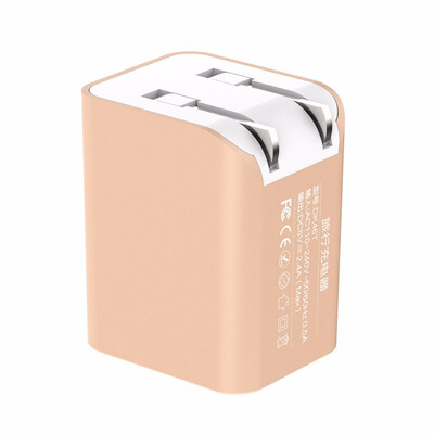 

Mzxtby US Adapter Plug 5V 24A Cute Dual USB Charger Adapter Potable US Plug Travel Charger Quick For iPhone Huawei Type-C PD Fast